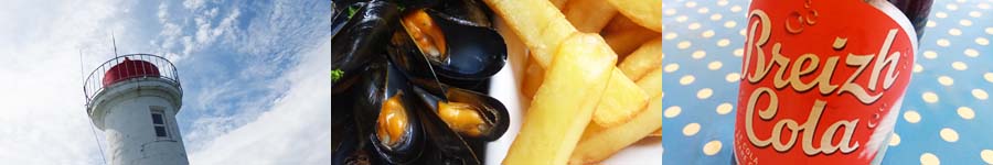 phare audierne / moules fr&icirc;tes / bretonische cola