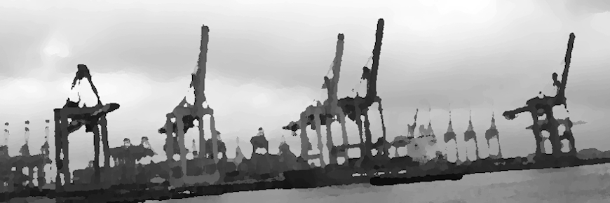 kr&auml;ne am hafen