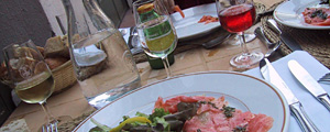 lachs an wein